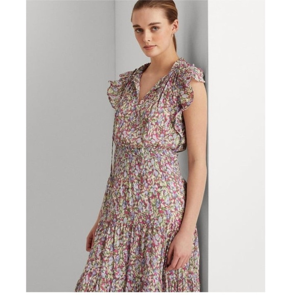 Lauren Ralph Lauren Dresses & Skirts - NWT Lauren Ralph Lauren Women's Size 22W Multicolor Floral Crinkled Cotton Dress